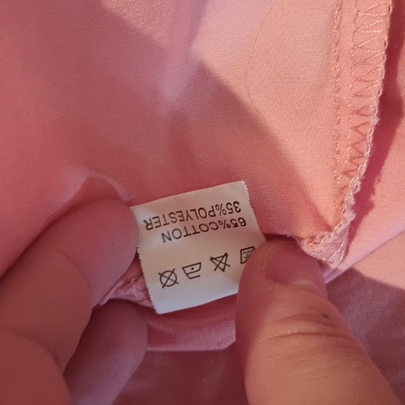 SVS Collection Pink Ruffle Puff Sleeve Button Down Collared Top A44 - Picture 6 of 7